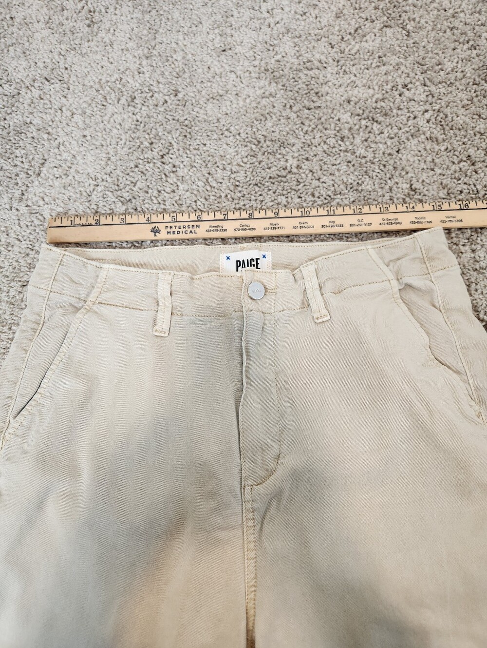 Paige Carly High Rise Wide Leg Weekender Pants Size 30 - Picture 11 of 16